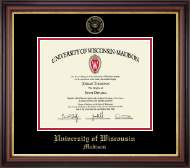 University of Wisconsin Madison Gold Embossed Diploma Frame in Regency Gold