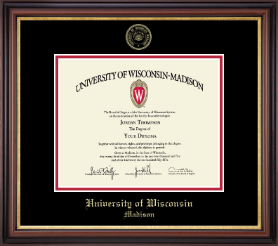 University of Wisconsin Madison diploma frame - Gold Embossed Diploma Frame in Regency Gold