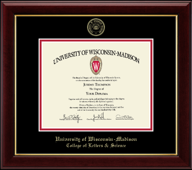 University of Wisconsin Madison diploma frame - Gold Embossed Diploma Frame in Gallery