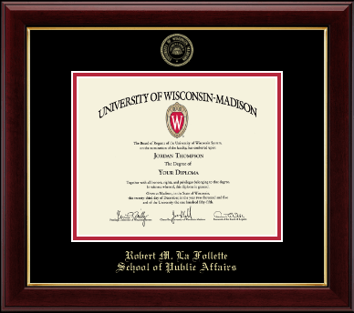 University of Wisconsin Madison diploma frame - Gold Embossed Diploma Frame in Gallery