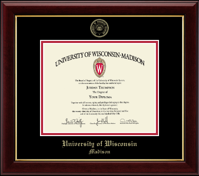 University of Wisconsin Madison diploma frame - Gold Embossed Diploma Frame in Gallery