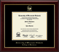 University of Wisconsin Oshkosh diploma frame - Gold Embossed Diploma Frame in Gallery