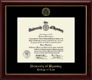 University of Wyoming diploma frame - Gold Embossed Diploma Frame in Gallery