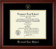 Vermont Law School diploma frame - Gold Embossed Diploma Frame in Cambridge