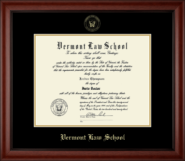 Vermont Law School diploma frame - Gold Embossed Diploma Frame in Cambridge