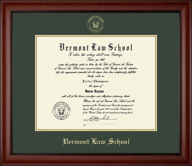 Vermont Law School diploma frame - Gold Embossed Diploma Frame in Cambridge