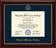 Virginia Wesleyan College diploma frame - Gold Embossed Diploma Frame in Gallery