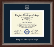 Virginia Wesleyan College diploma frame - Silver Embossed Diploma Frame in Devonshire