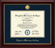 Virginia Wesleyan College diploma frame - 23K Medallion Diploma Frame in Gallery