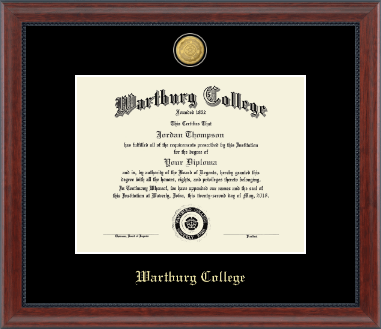 Wartburg College diploma frame - 23K Medallion Diploma Frame in Signature