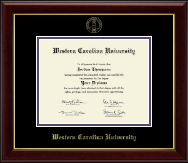 Western Carolina University Gold Embossed Diploma Frame in Gallery