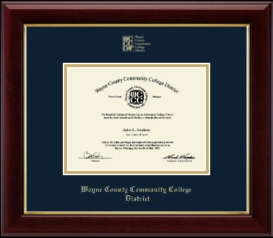 Wayne County Community College District diploma frame - Gold Embossed Diploma Frame in Gallery