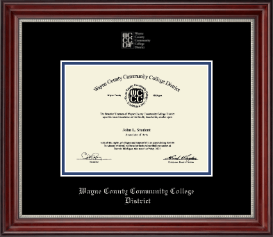 Wayne County Community College District diploma frame - Silver Embossed Diploma Frame in Kensington Silver