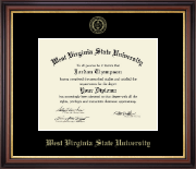 West Virginia State University Gold Embossed Diploma Frame in Regency Gold