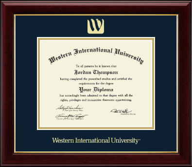 Western International University diploma frame - Gold Embossed Diploma Frame in Gallery