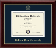 William Penn University diploma frame - Gold Embossed Diploma Frame in Gallery
