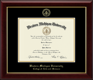 Western Michigan University diploma frame - Gold Embossed Diploma Frame in Gallery