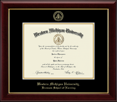 Western Michigan University diploma frame - Gold Embossed Diploma Frame in Gallery