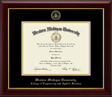 Western Michigan University diploma frame - Gold Embossed Diploma Frame in Gallery