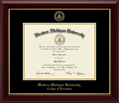 Western Michigan University diploma frame - Gold Embossed Diploma Frame in Gallery