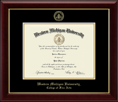 Western Michigan University diploma frame - Gold Embossed Diploma Frame in Gallery