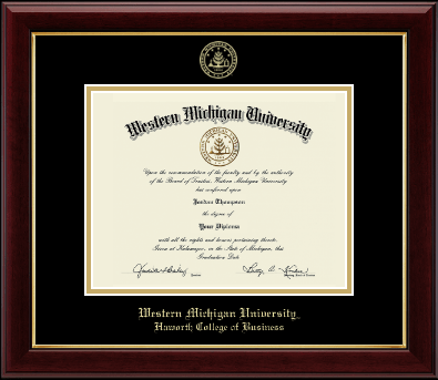 Western Michigan University diploma frame - Gold Embossed Diploma Frame in Gallery