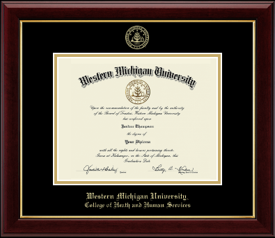 Western Michigan University diploma frame - Gold Embossed Diploma Frame in Gallery