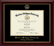 Western Michigan University Gold Embossed Diploma Frame in Gallery