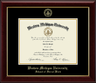 Western Michigan University Gold Embossed Diploma Frame in Gallery