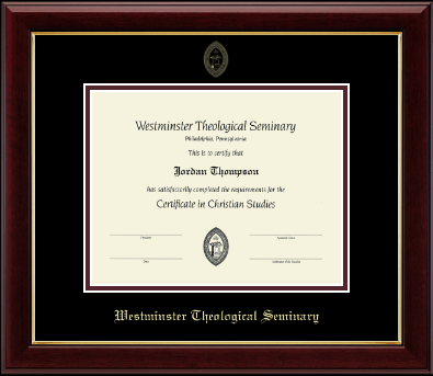 Westminster Theological Seminary certificate frame - Gold Embossed Certificate Frame in Gallery