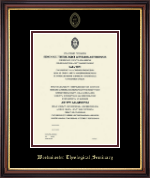 Westminster Theological Seminary Gold Embossed Certificate Frame - Master