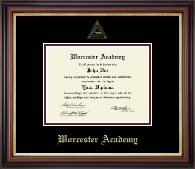 Worcester Academy diploma frame - Gold Embossed Diploma Frame in Regency Gold
