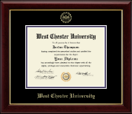 West Chester University Gold Embossed Diploma Frame in Gallery