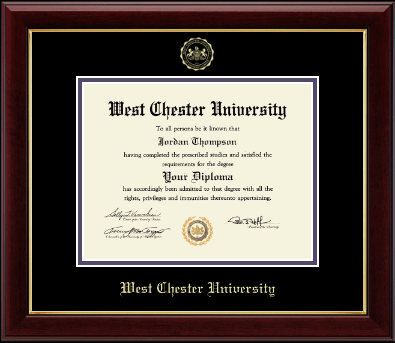 West Chester University diploma frame - Gold Embossed Diploma Frame in Gallery