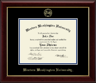 Western Washington University Gold Embossed Diploma Frame in Gallery