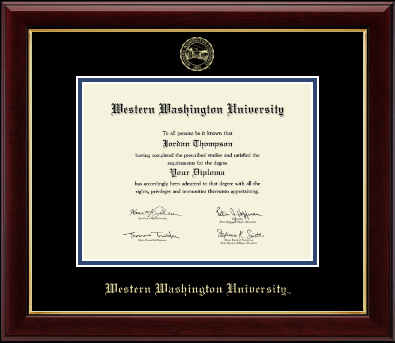 Western Washington University diploma frame - Gold Embossed Diploma Frame in Gallery