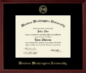 Western Washington University Gold Embossed Diploma Frame in Camby