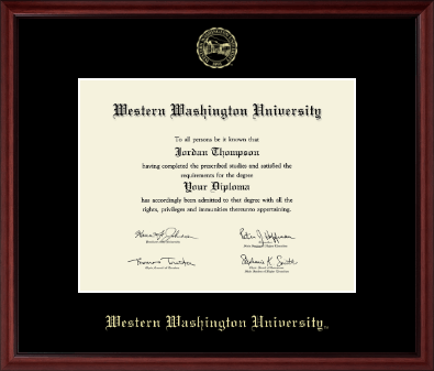 Western Washington University diploma frame - Gold Embossed Diploma Frame in Camby