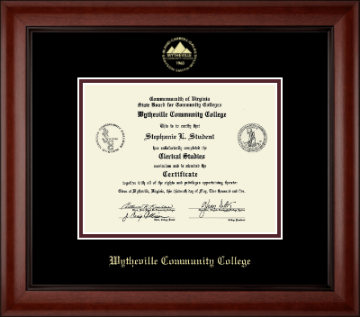 Wytheville Community College diploma frame - Gold Embossed Diploma Frame in Cambridge