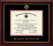 Youngstown State University Gold Embossed Diploma Frame in Gallery