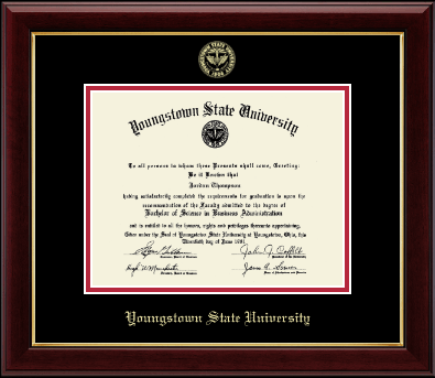 Youngstown State University diploma frame - Gold Embossed Diploma Frame in Gallery