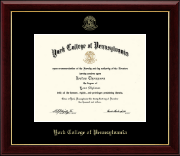 York College of Pennsylvania diploma frame - Gold Embossed Diploma Frame in Gallery