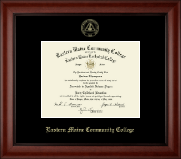 Eastern Maine Community College Gold Embossed Diploma Frame in Cambridge