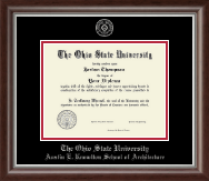 The Ohio State University diploma frame - Silver Embossed Diploma Frame in Devonshire