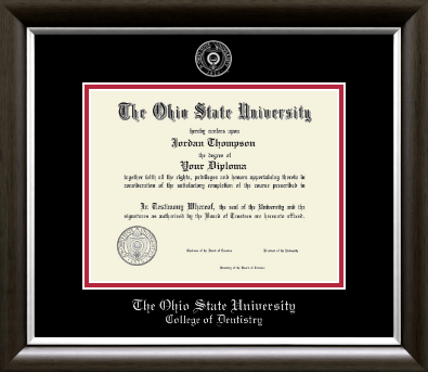 The Ohio State University diploma frame - Silver Embossed Diploma Frame in Devonshire