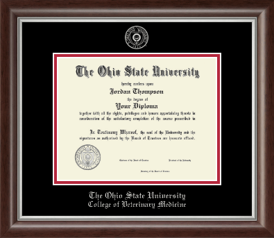 The Ohio State University diploma frame - Silver Embossed Diploma Frame in Devonshire
