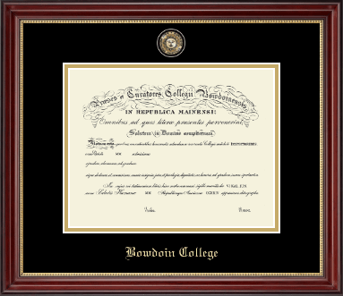 Bowdoin College diploma frame - Masterpiece Medallion Diploma Frame in Kensington Gold