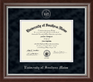 University of Southern Maine Silver Embossed Diploma Frame in Devonshire