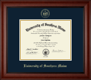 University of Southern Maine Gold Embossed Diploma Frame in Cambridge