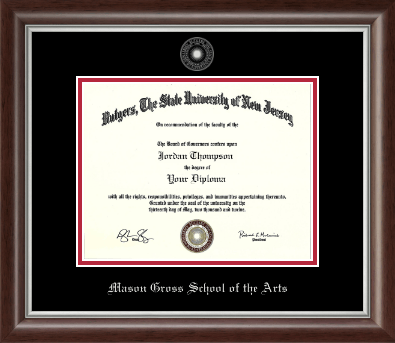 Rutgers University diploma frame - Silver Embossed Diploma Frame in Devonshire